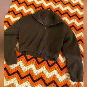 Cropped quarter zip Zara